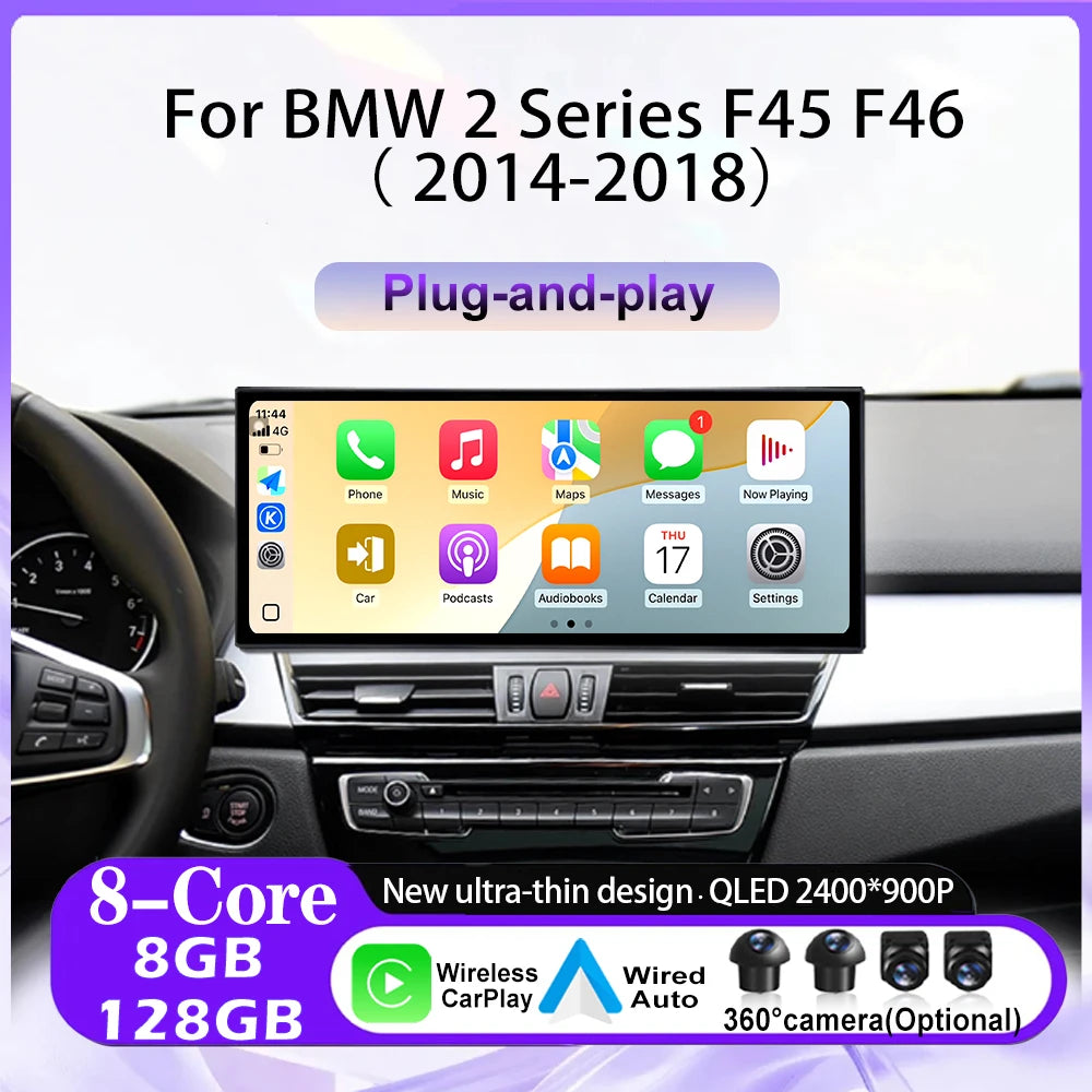 GPS 4G WIFI Android 16 For BMW 2 Series F45 F46 2014-2018 NBT EVO System Carplay DSP Stere