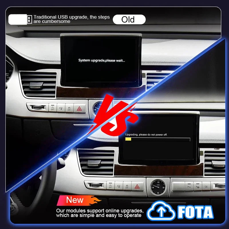 Wireless AI box CarPlay Android Auto Interface for Audi A8/A8L 2010-2017, Supports Mirror