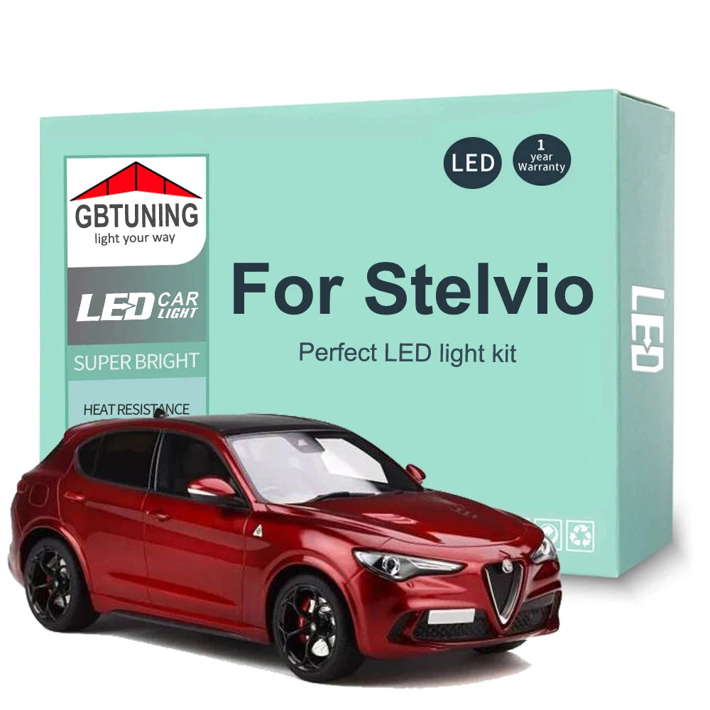 11-Piece LED Interior Light Kit for Alfa Romeo Stelvio - Canbus Error-Free Bulbs | AUTOKITSHOP