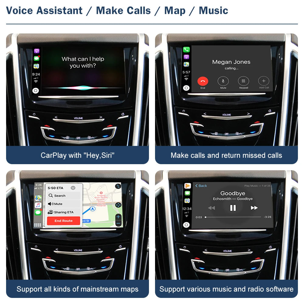 Road Top CN Wireless CarPlay for Cadillac SRX 2013-2017 Android Auto Interface Mirror Link | AUTOKITSHOP