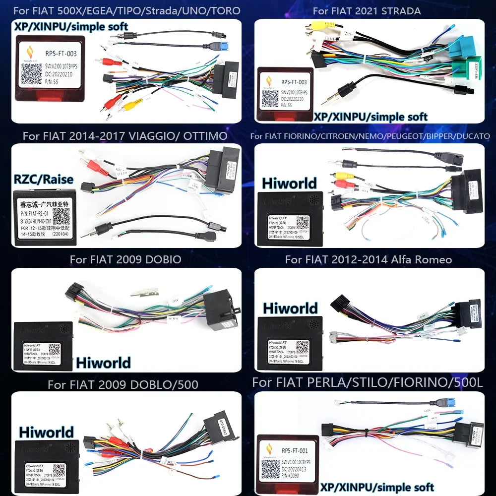 FOR FIAT Car Cable Harness Canbus Box Linea DUCATO Argo TORO UNO Strada DOBLO FIORINO 500X