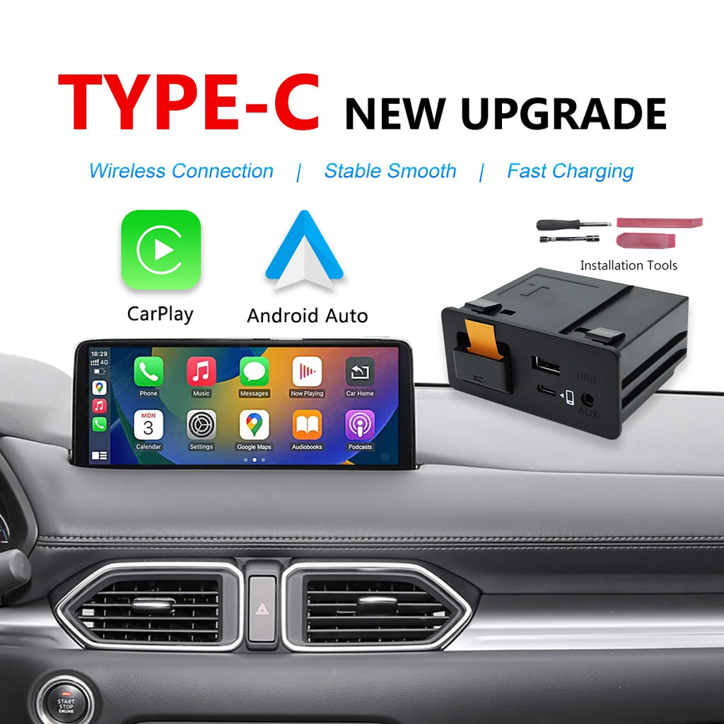 Wireless P3.2 For Apple CarPlay Android Auto Adapter USB Hub OEM for Retrofit Mazda 2 3 6