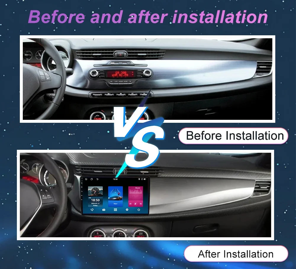 Android 15 Car Radio For Alfa Romeo Giulietta 2010 - 2018 Auto Multimidia Player GPS Navig