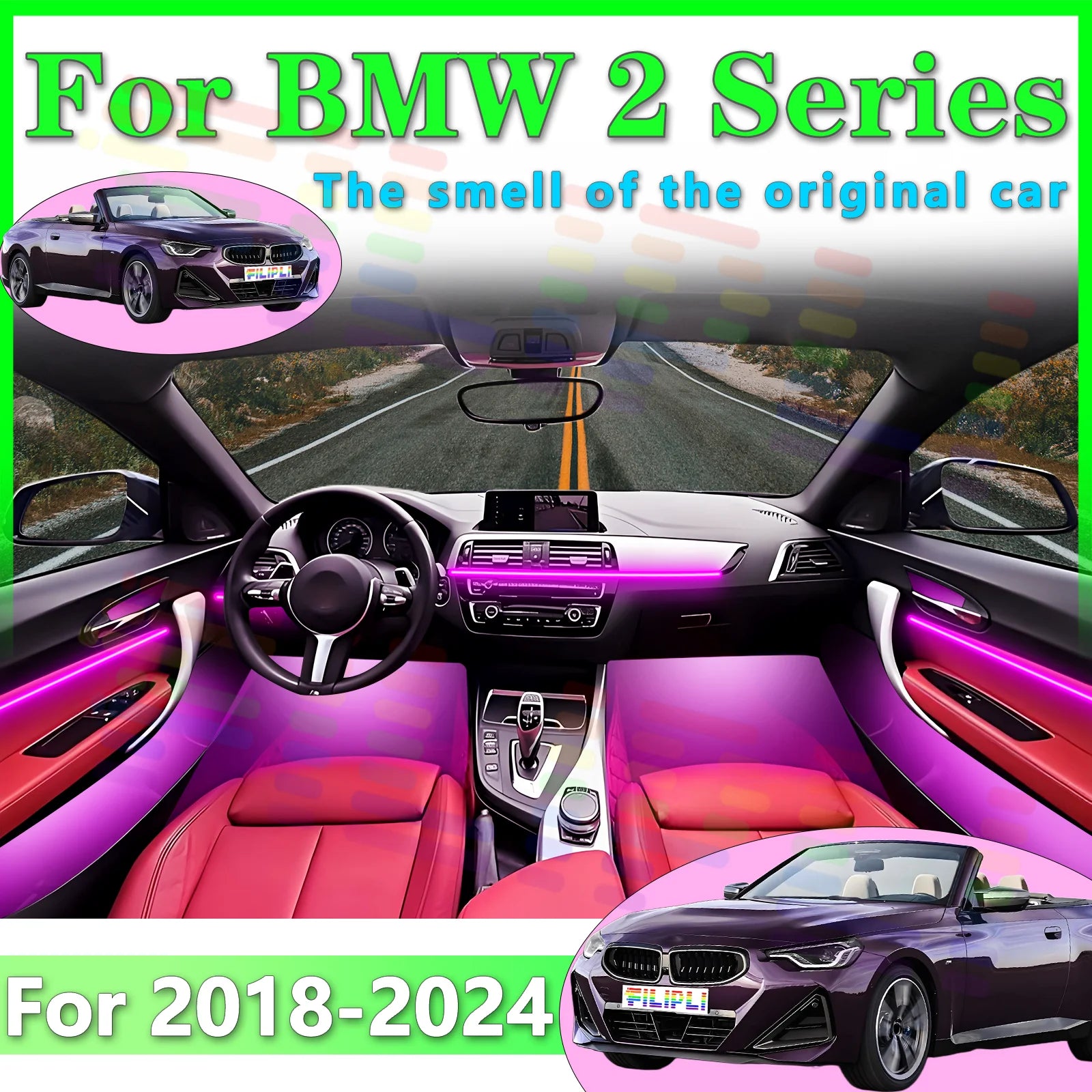 RGB - Ambient Light - for BMW F78 - App Control - Car Interior Lighting | AUTOKITSHOP