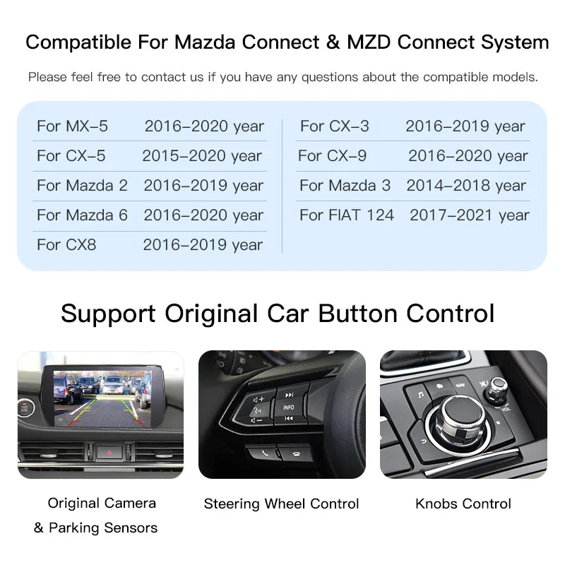 Upgrade CarPlay Android Auto USB Adapter Hub OEM Retrofit For Mazda 2 3 6 CX30 CX5 CX8 CX9 | AUTOKITSHOP