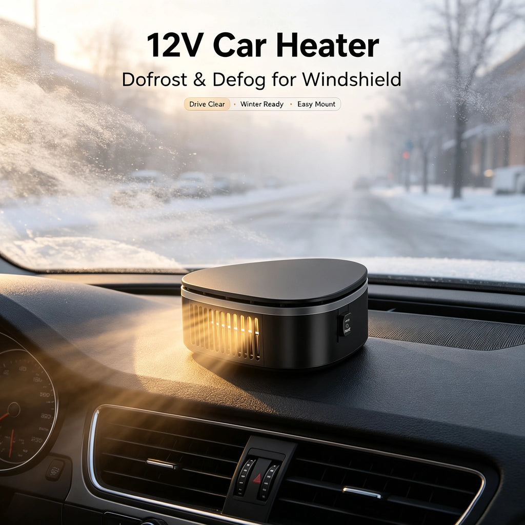 Winter Car Preheater 12V Electric Fast Heating Windshield Defroster Demister Anti-Fog Cooling Fa - Automotive LED Light
