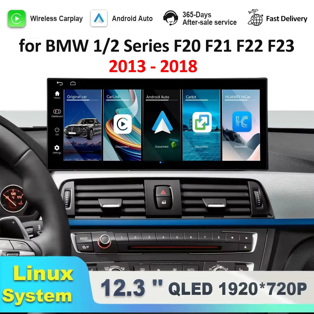 12.3'' for BMW 1 /2 Series F20 F21 F22 F23 2013 - 2018 EVO Linux System Car Multimedia Vid