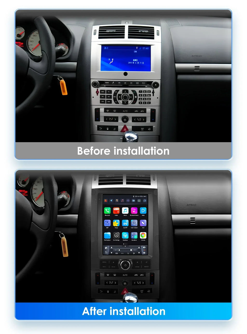 9.7inch Android Car Radio For Peugeot 407 2004-2011 Intelligent Stereo Multimedia Player G