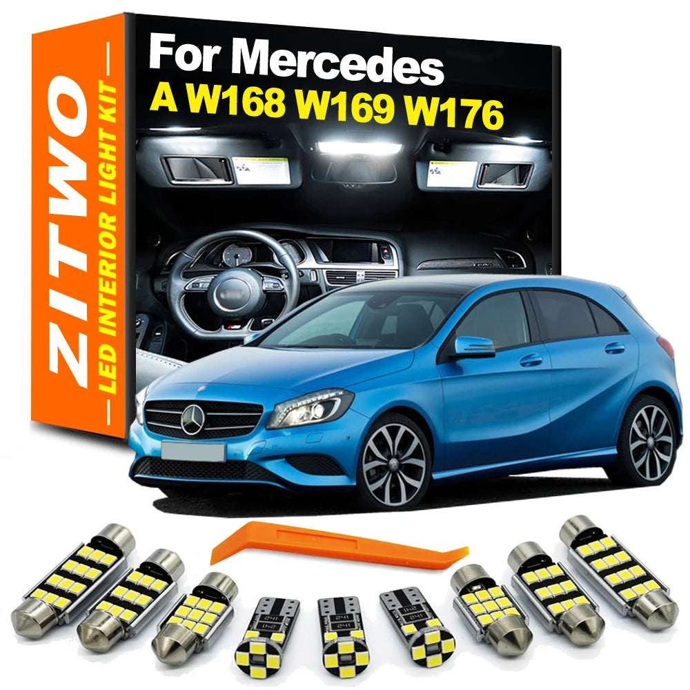ZITWO Car Accessories LED Bulb Interior Light Kit For Mercedes Benz MB A Class W168 W169 W176 A160 A170 A180 A200 A220 A250 A45