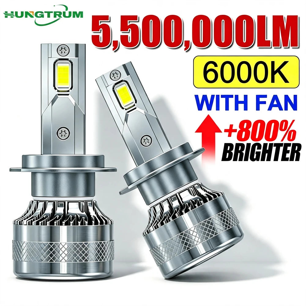 H7 H4 LED Headlight Bulb H1 H11 9005 9006 5500000LM High Power Spotlights Car Headlamp Led