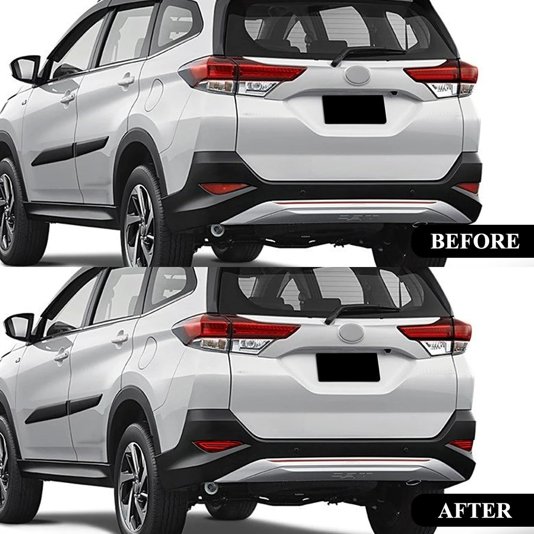 2x Rear Bumper Reflector Brake Light For Toyota Rush Fog Lamp 2018 2019 2020 Park Driving  | AUTOKITSHOP