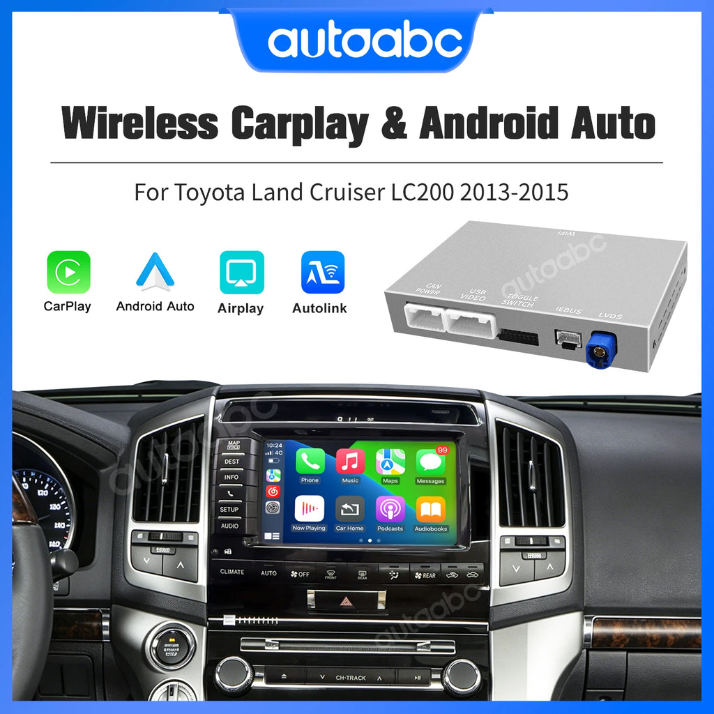Wireless CarPlay Android Auto Retrofit Kit For Toyota Land Cruiser LC200 2013-2015 with Ai | AUTOKITSHOP