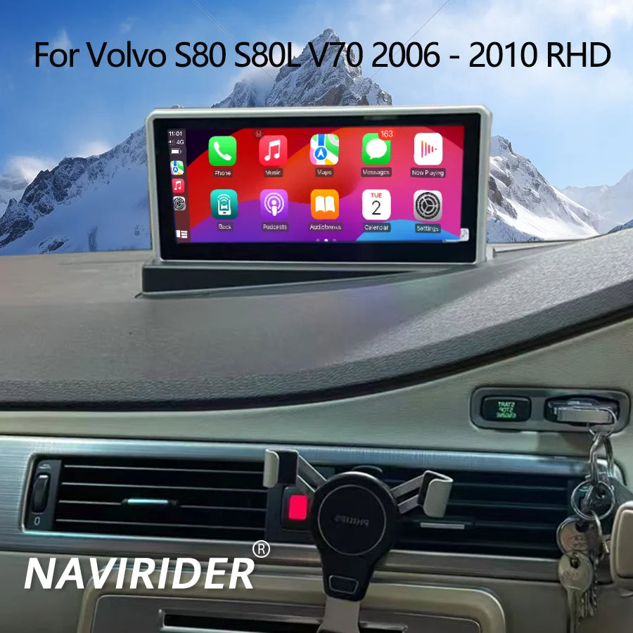 8.8" Navirider Android 15 Car Multimedia Video Player For Volvo S80 S80L V70 2006 - 2010 C