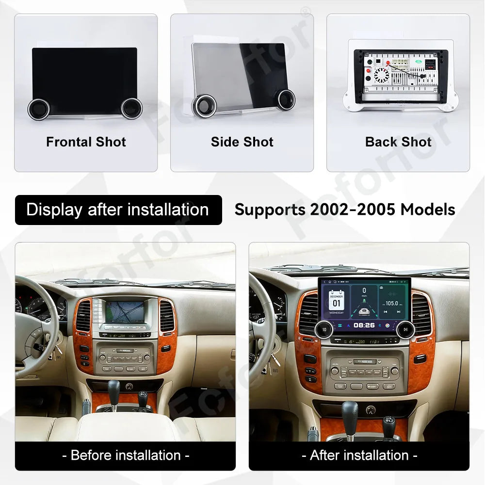 Large HD Display 11.5 Inch Android 15 Car Radio GPS Multimedia Stereo Head Unit For Toyota