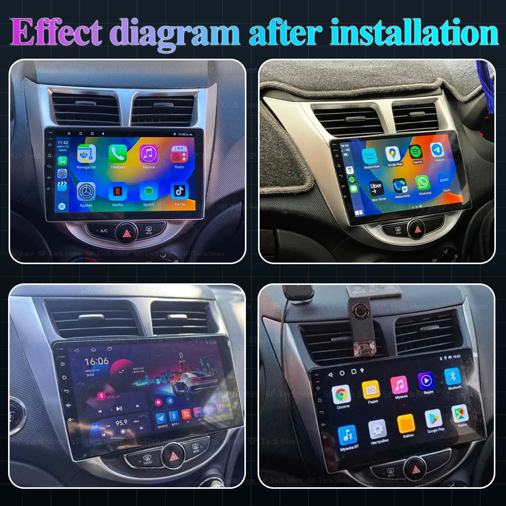 Android 16 Dsp Car Radio For Hyundai Solaris Verna Accent 1 2010 - 2016 Multimedia Player  | AUTOKITSHOP
