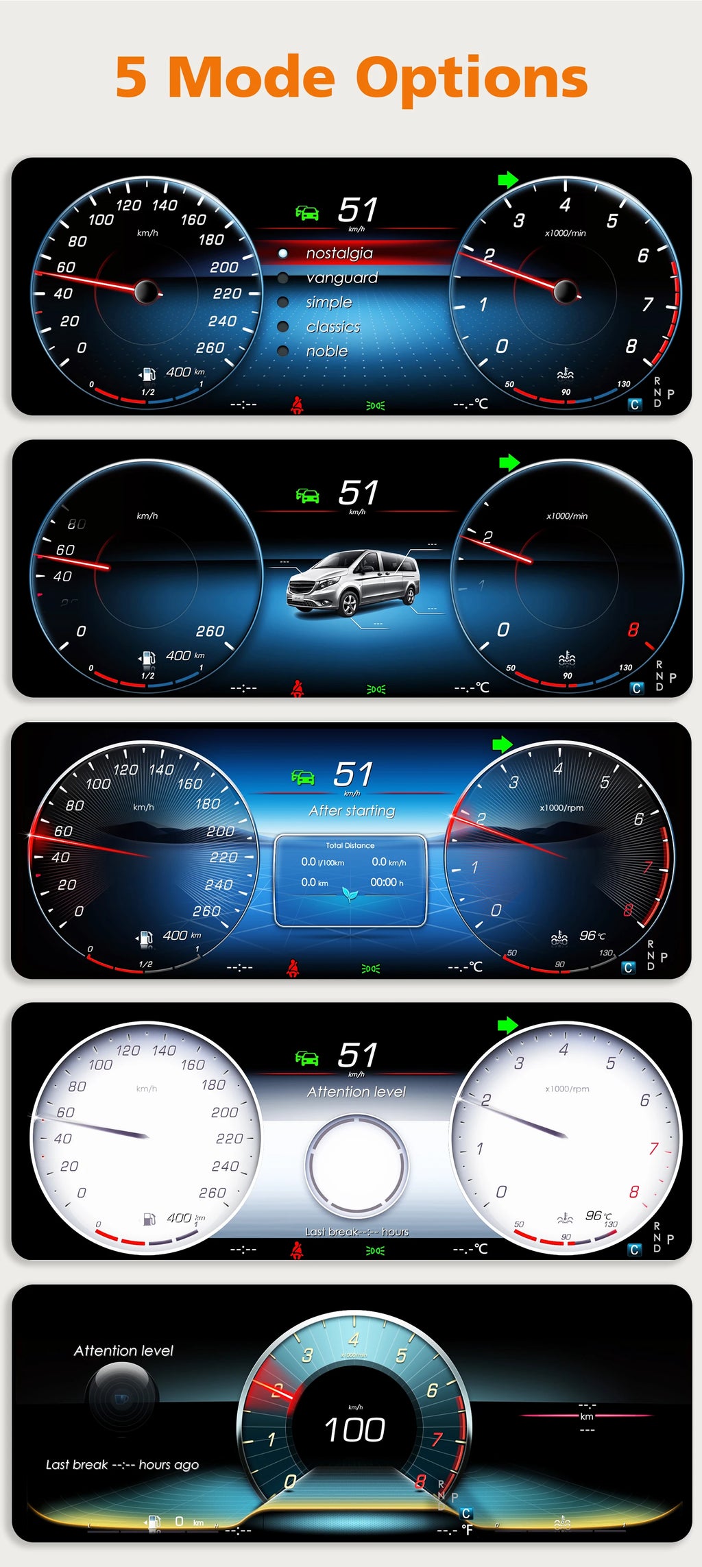 For Mercedes-Benz Vito 2016-2023 Car Digital Instrument Cluster LCD Dashboard panel Virtua