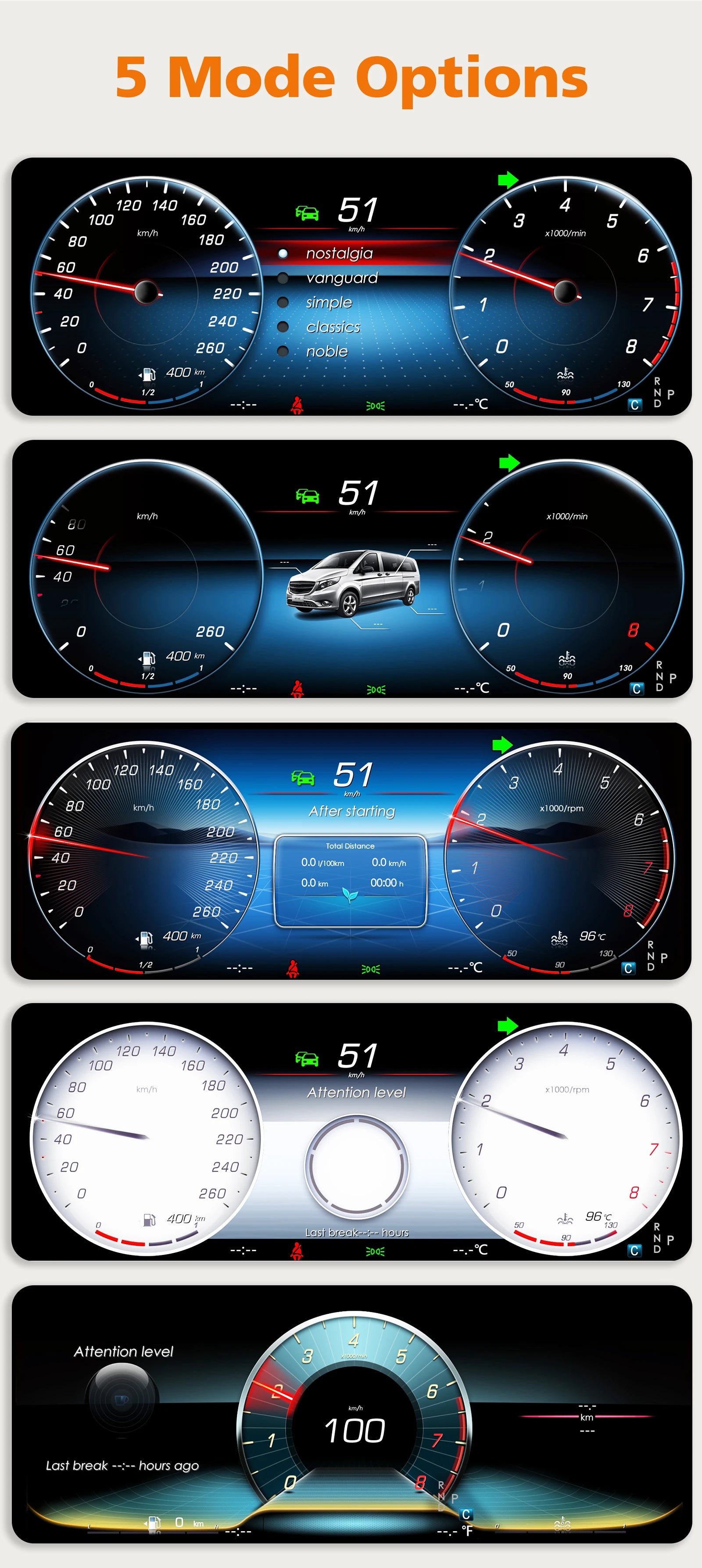 For Mercedes-Benz Vito 2016-2023 Car Digital Instrument Cluster LCD Dashboard panel Virtua