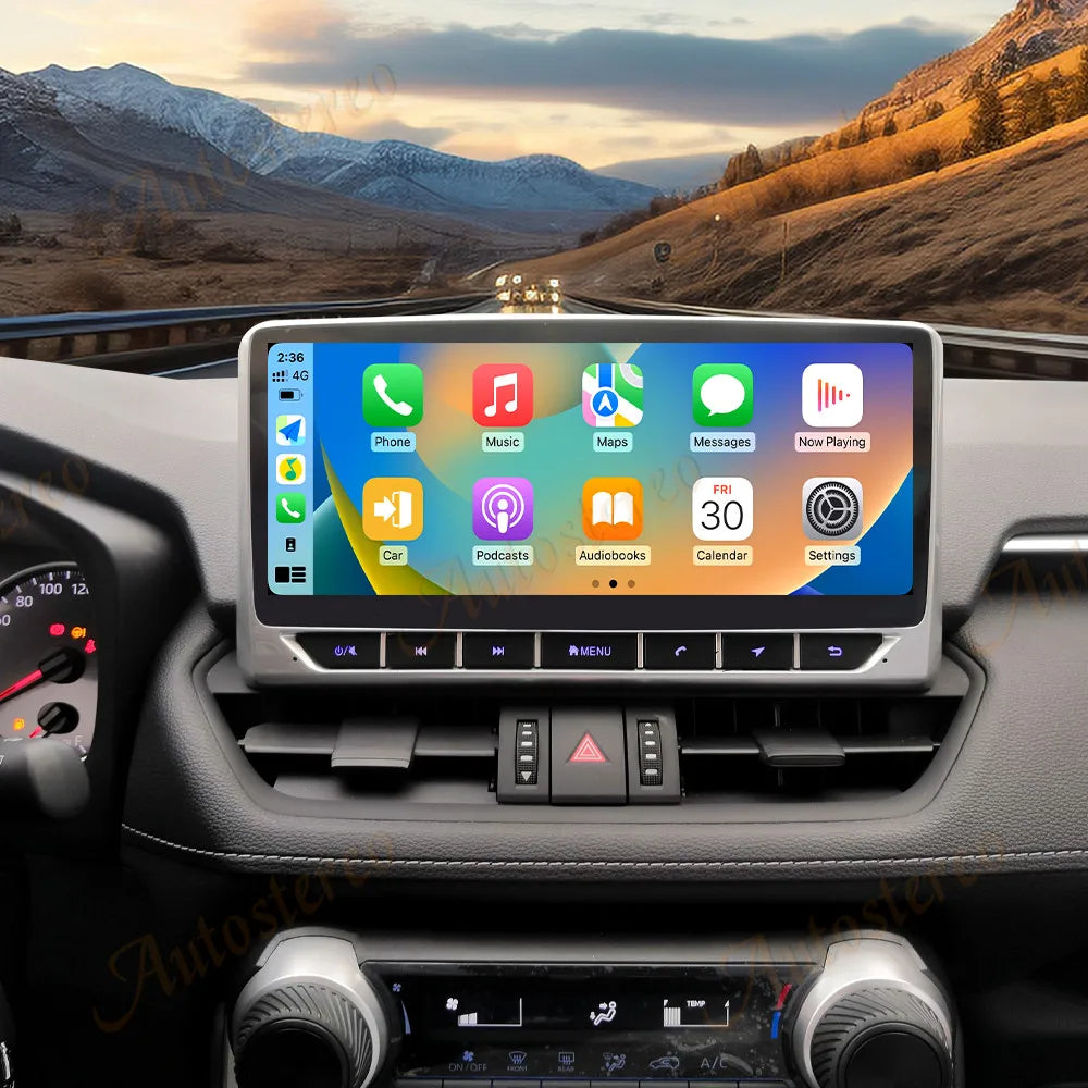 10Inch Android 14 Carplay For Toyota RAV4 2020-2024 Car GPS Navigation Head Unit Multimedi