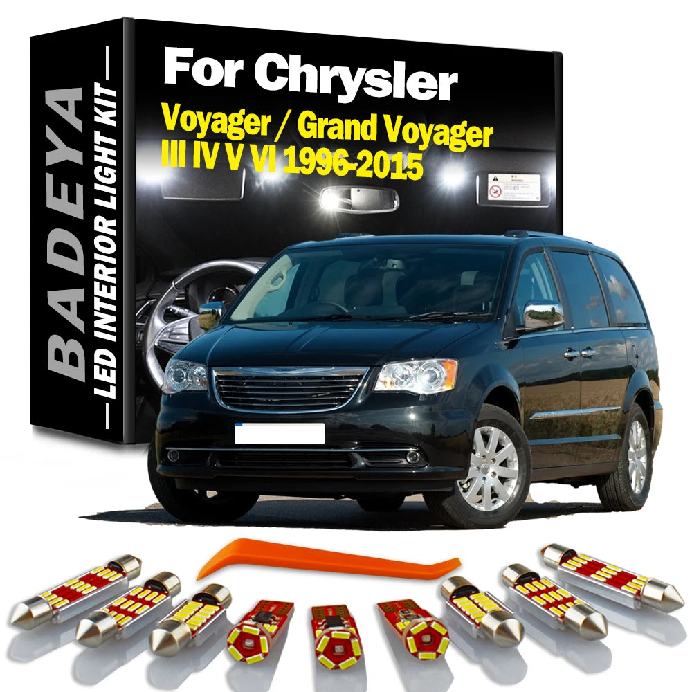 BADEYA LED Interior Map Dome Light Kit For Chrysler Voyager For Grand Voyager III IV V VI