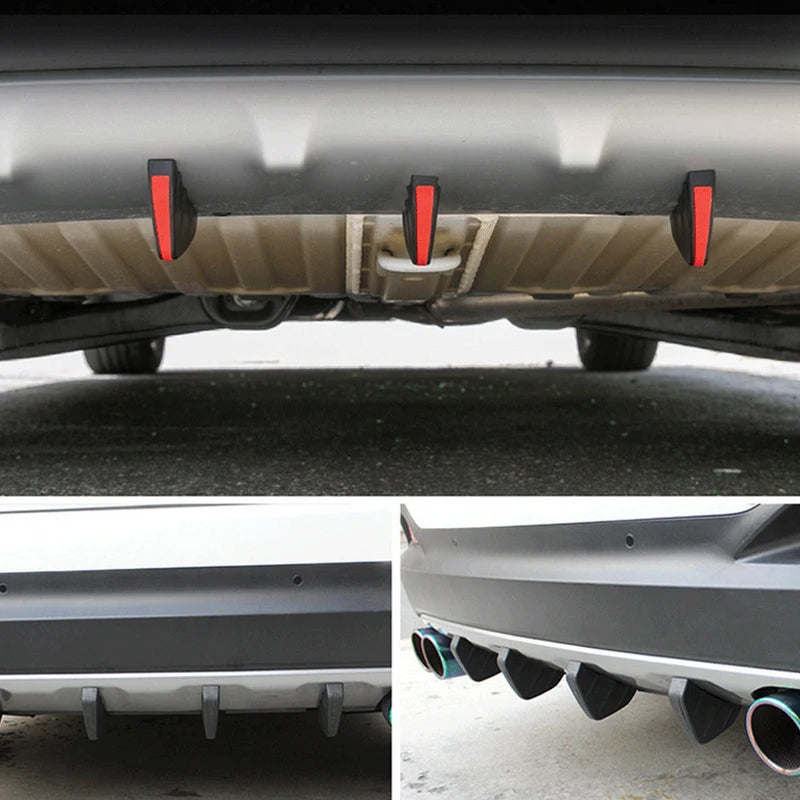 3pcs/lot Rear Bumper Diffuser Fin Spoiler Lip Wing Splitter Protector Invisible screw disa