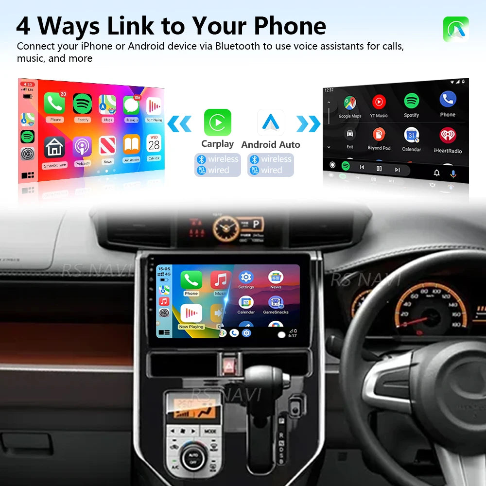 Android 16 Carplay Auto Qualcomm 2K QLED Screen Car Radio Player For Toyota Tank 2016-2023