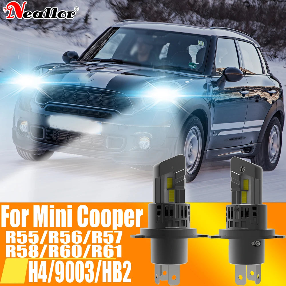 H4 HB2 9003 Led Headlight Canbus Bulb High Power White Fog Light Diode Lamp 12v 55w For Mi