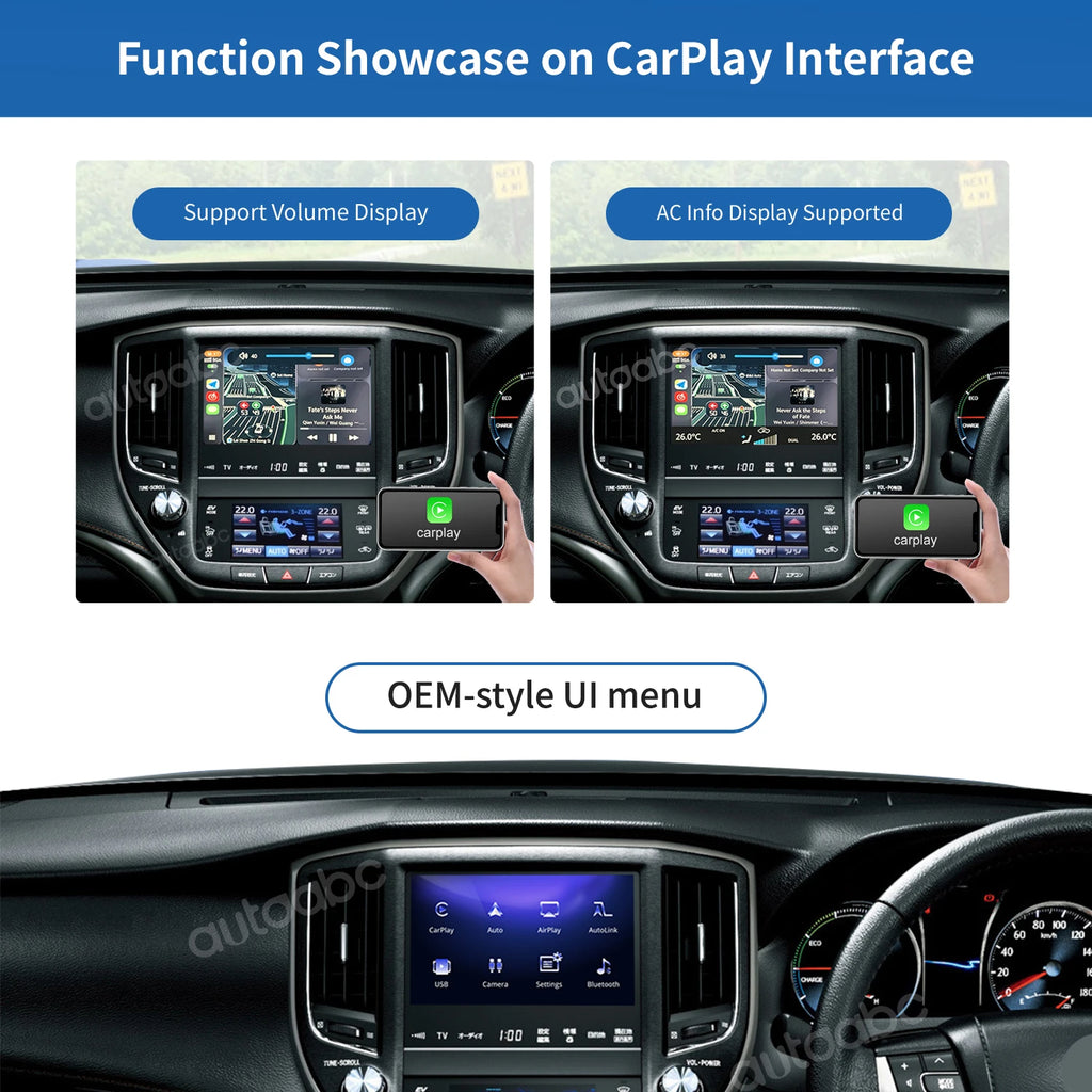 Wireless CarPlay Android Auto for For Toyota Crown 8inch Screen 2015-2019 with Car Play Ai | AUTOKITSHOP