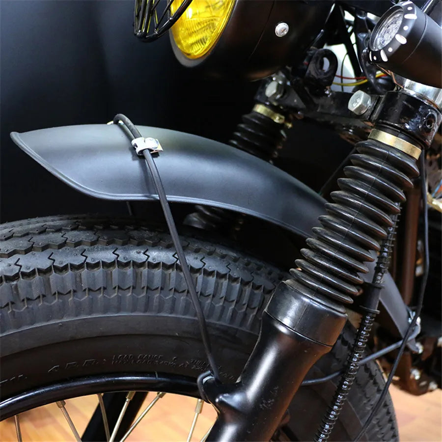 1X Matte Black Metal Motorcycle Front Fender Mudguard Cover Mud Guard Protector