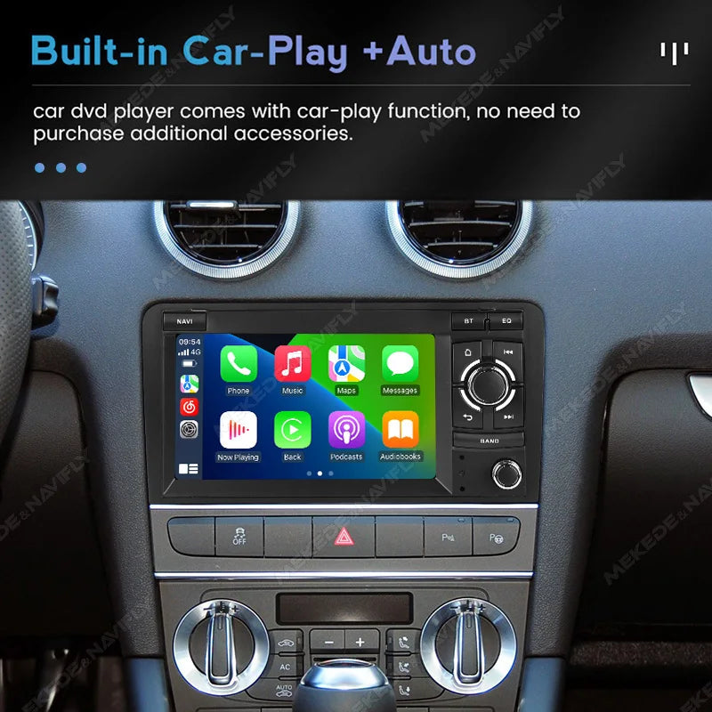 7" Android 15 Car Radio For Audi A3 S3 RS3 2003-2012 Multimedia Video Player GPS Intellige