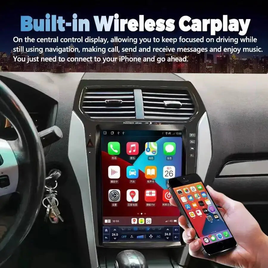 12.1Inch For Ford Explorer 2011 - 2019 Android 15 Car Radio Screen GPS Navigation Video Pl | AUTOKITSHOP
