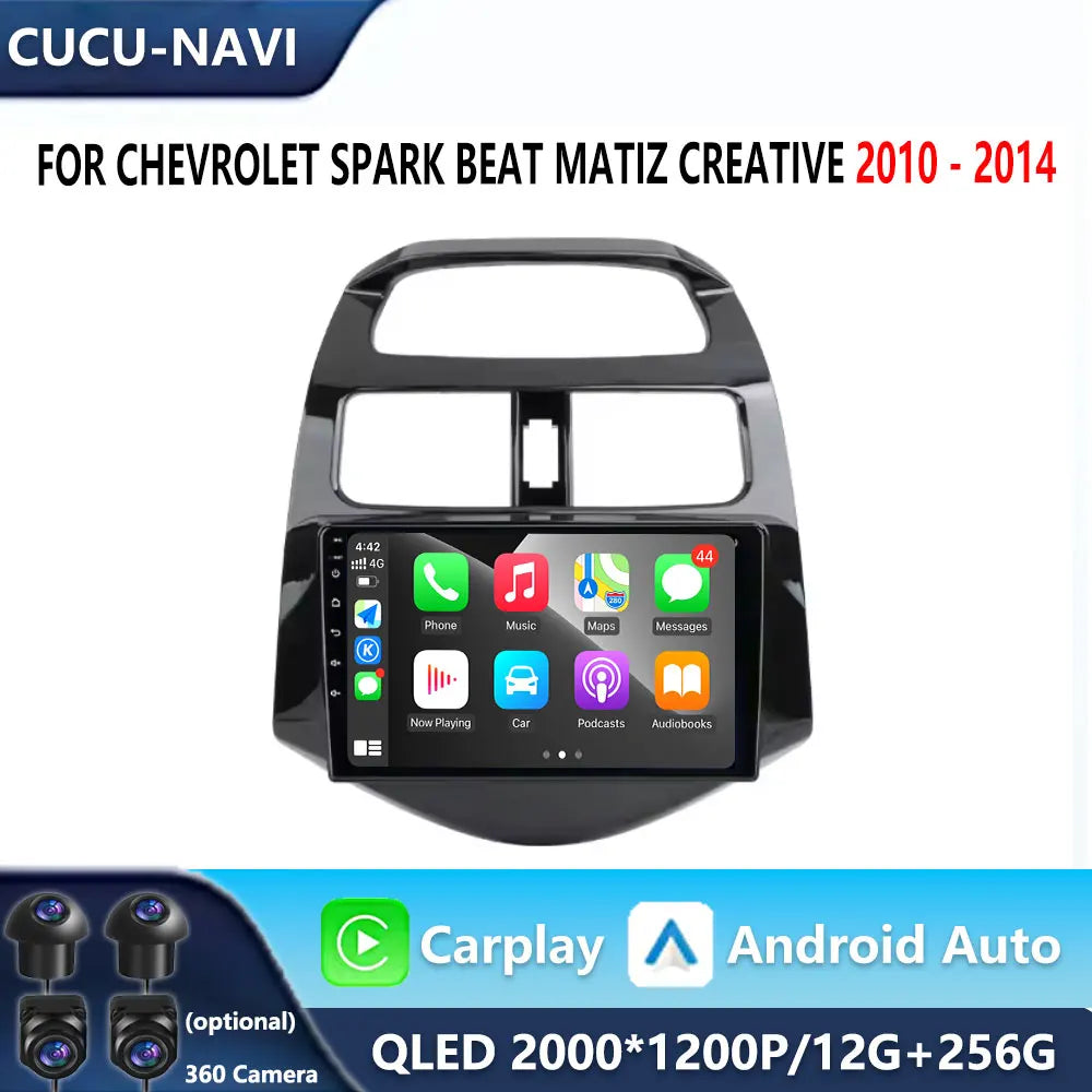 Car Radio Multimedia Video Player Android 16 For Chevrolet Spark Beat Matiz Creative 2010- | AUTOKITSHOP