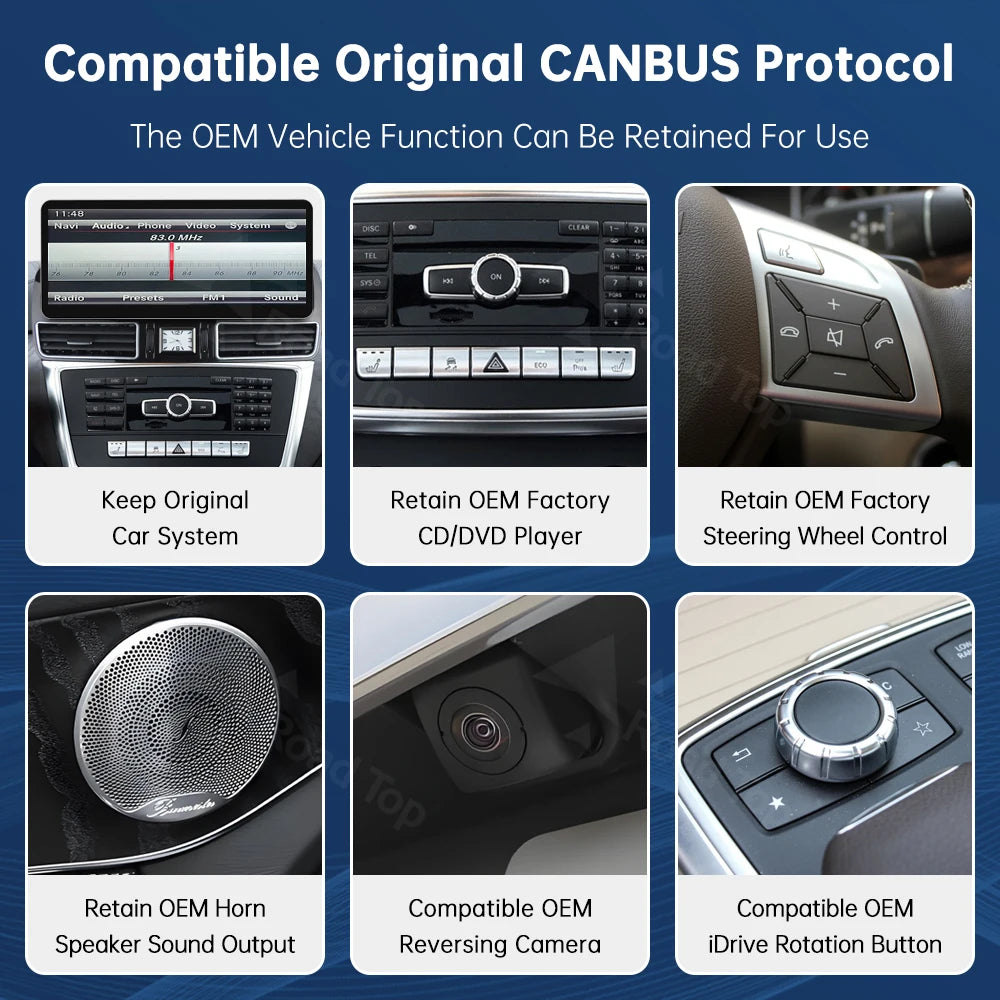 CN 12.3'' Multimedia Display For Benz ML W166 GL X166 GLE GLS NTG4.5 4.7 Touch Screen Wire | AUTOKITSHOP