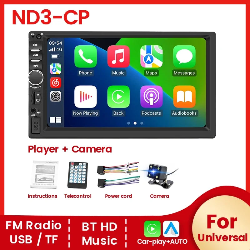 7 Inch HD Touch Screen Car Multimedia Player for Toyota Honda VW Corolla Camry Rav4 Carpla | AUTOKITSHOP