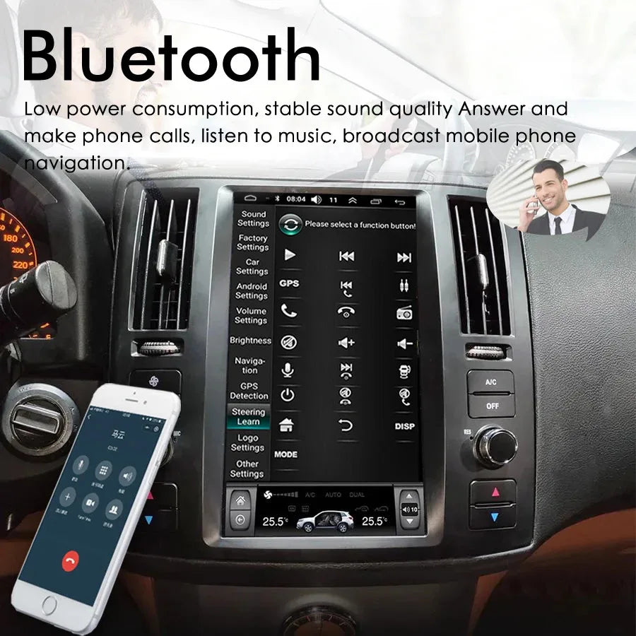 For Infiniti FX35 FX45 2004-2008 Stereo GPS Bt Carplay WiFi 4G Car Radio 11.8" Android Scr | AUTOKITSHOP