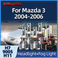 KINGSOFE 2/6Pcs LED Headlight 26000LM 9005 H7 Lamp 6000K Auto Fog Light H11Driving at Nigh