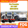 20000LM Canbus LED Fog Lights 60W Fog Lamps 12V 6000K White For Porsche 911 997 2004 2005