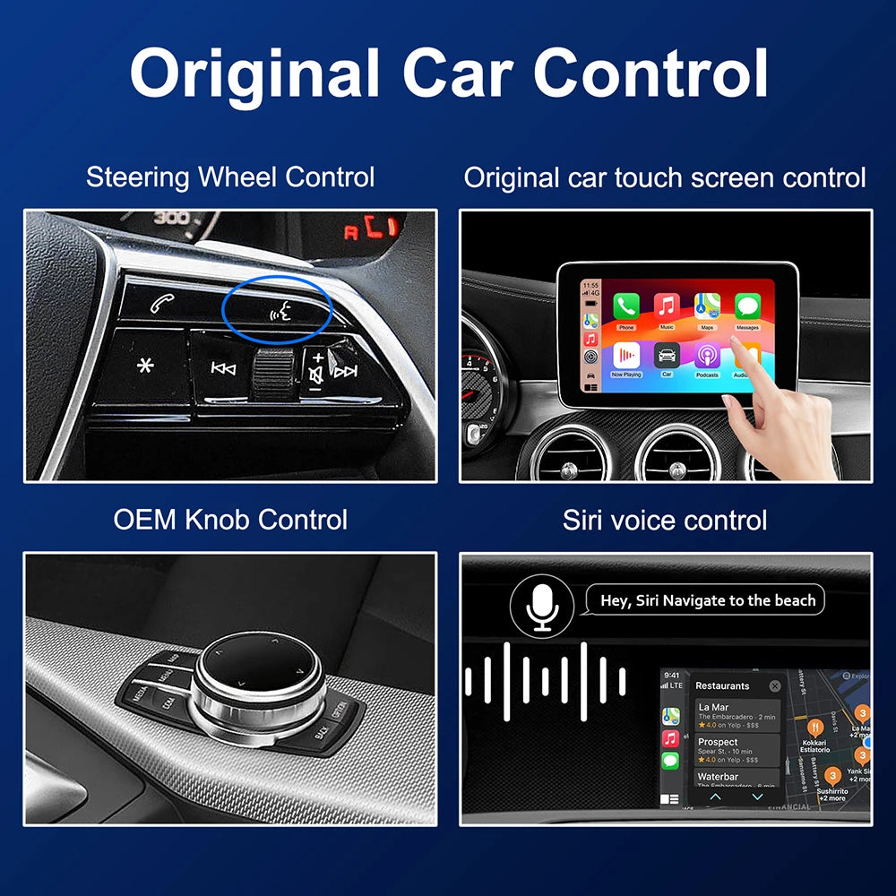 Wireless Carplay Android Auto For Mercedes Benz A B C E CLA GLA GLK ML NTG4.5 System Becke