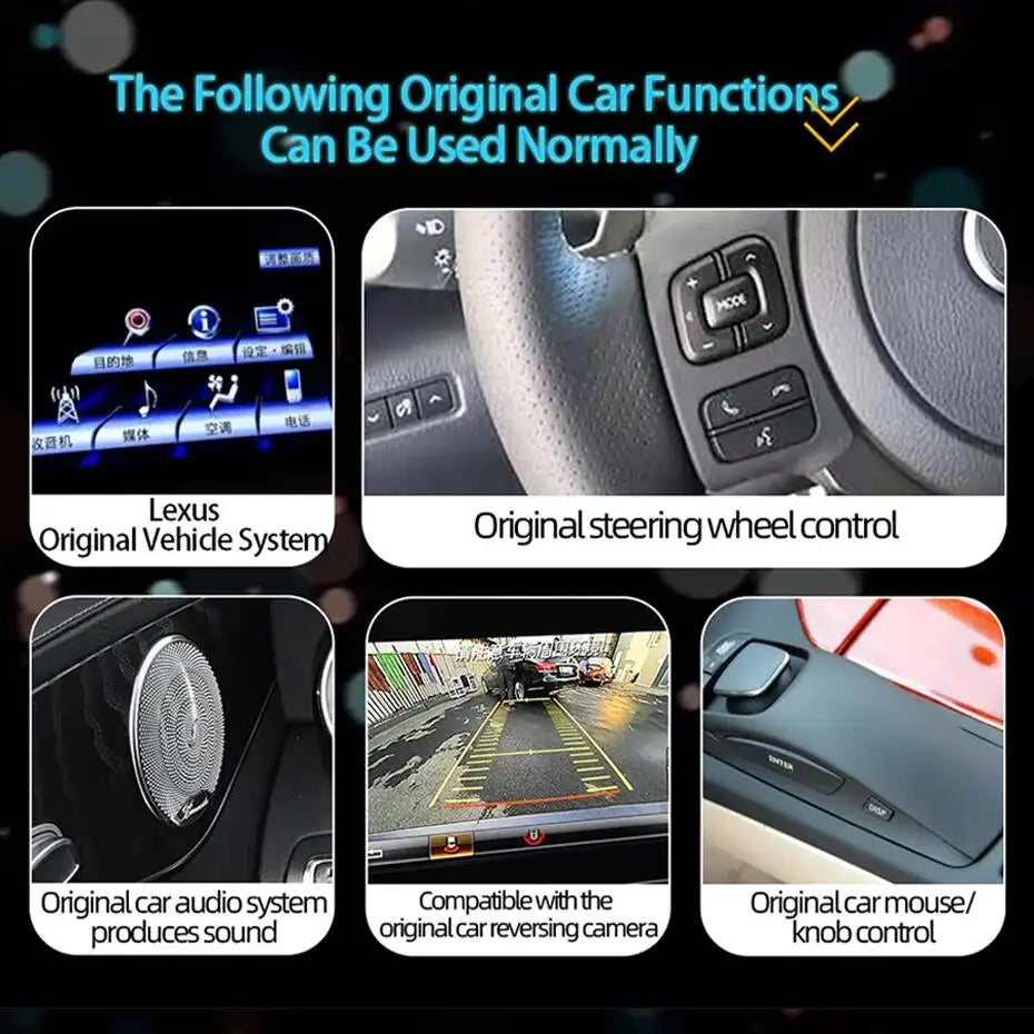12.3inch Linux Car Radio Touch Screen Wireless CarPlay For Lexus RX RX270 RX300 RX350 2016