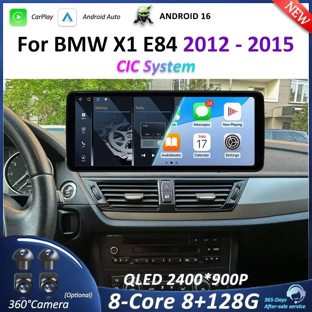 Android 16 for BMW X1 E84 2012 - 2015 CIC System Carplay Car Video Multimedia Player WiFi