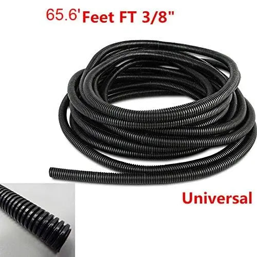 Car Audio Universal 65' Feet 3/8" Split Loom Wire Flexible Tubing Conduit Hose