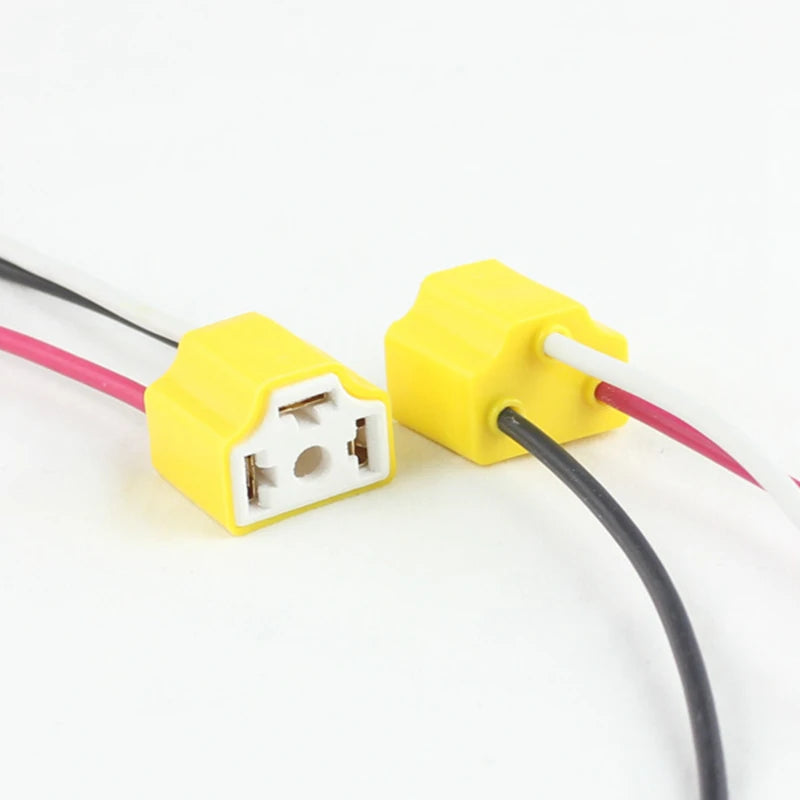 H4 9003 HB2 Ceramics LED Bulb Holder for Car Headlight Fog Lamp H4 Pigtail Plug Harness fo