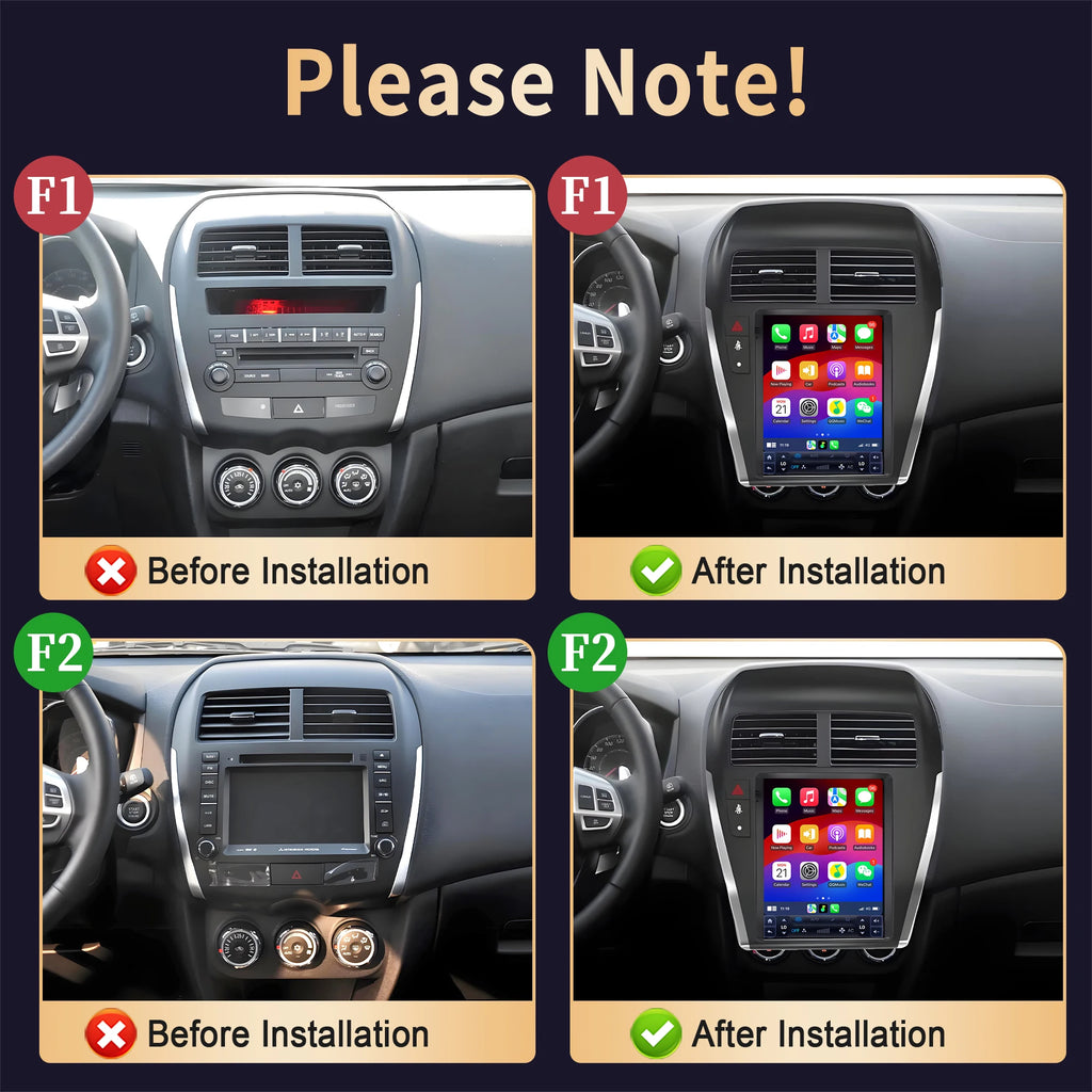 9.7inch Car Radio Android 14 Multimedia Video Player For Mitsubishi Asx 1 2010-2016 Naviga