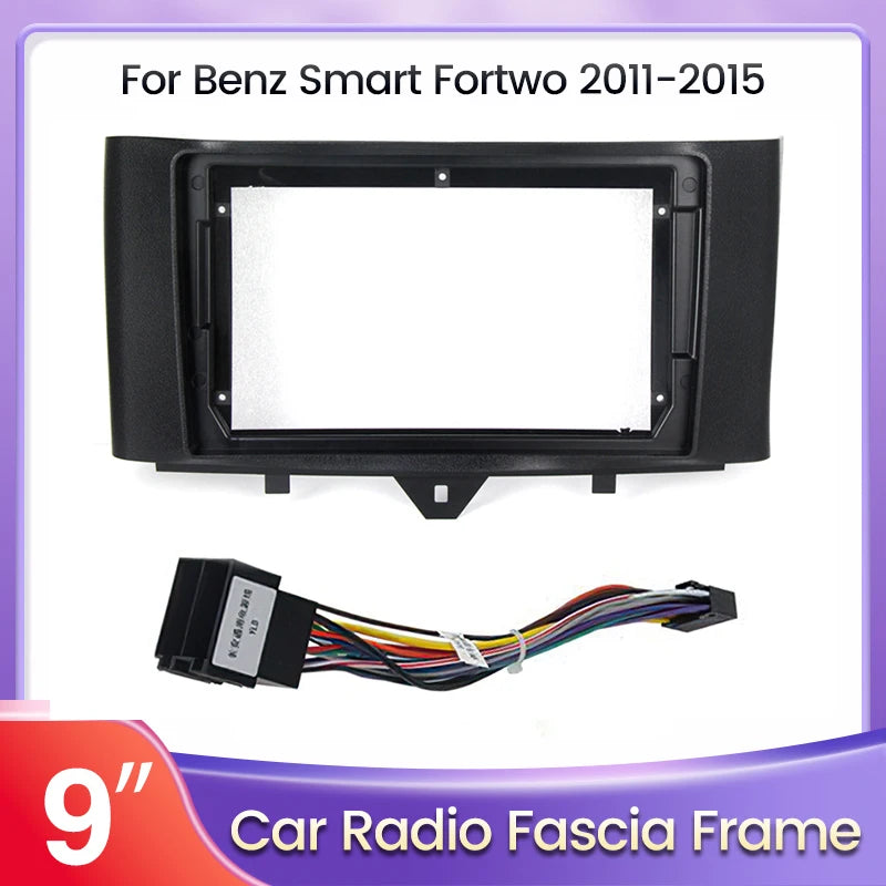 2 Din Android Radio Frame Fascia Adapter for Mercedes Benz Smart Fortwo W451 2011-2015 Car | AUTOKITSHOP