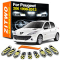 AutoKitShop 8Pcs Car LED Interior Light License Plate Lamp Kit For Peugeot 206 1998- 2 for Peugeot 1998-2007 - Canbus LED Car