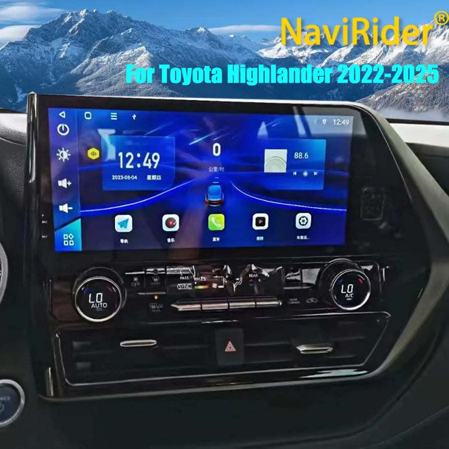 12.3inch Android Car Radio For Toyota Highlander Crown Kluger 2021-2025 Multimedia Video P | AUTOKITSHOP