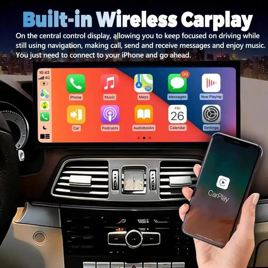 For Mercedes Benz E Class W212 E260 E300 E350 Car Radio GPS Navigation Android Auto CarPla | AUTOKITSHOP