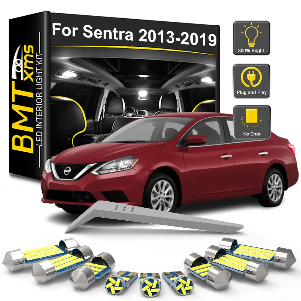 6-Piece LED Interior Light Kit for Nissan Sentra B17 - Canbus Error-Free Bulbs | AUTOKITSHOP
