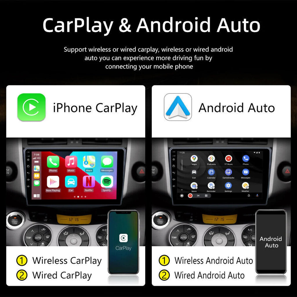 CarPlay 9 Inch Wireless Stereo Radio With Camera 2+32G DC 12V Android AUTO Bluetooth FM Fo