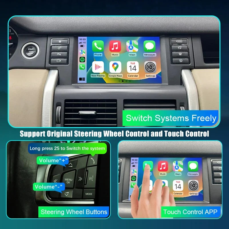 OEM Screen Upgrade Wireless CarPlay For Land Rover Discovery Sport Harman Android Auto Ai