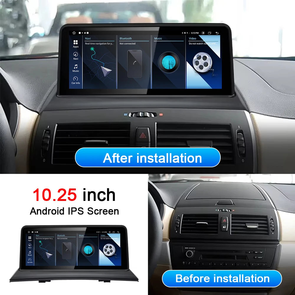 10.25inch Android For BMW X3 E83 2004 - 2010 Car Radio Multimedia Video Player GPS Navigai